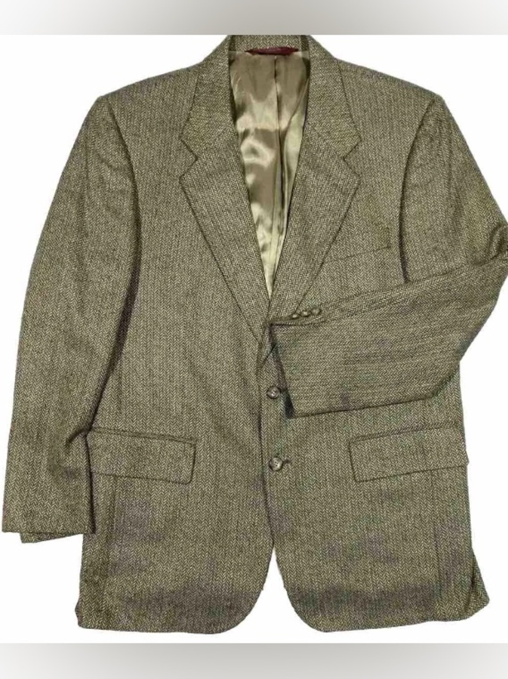 Jos A Bank Corporate Collection Suit Coat Mens 42R Wool Herringbone